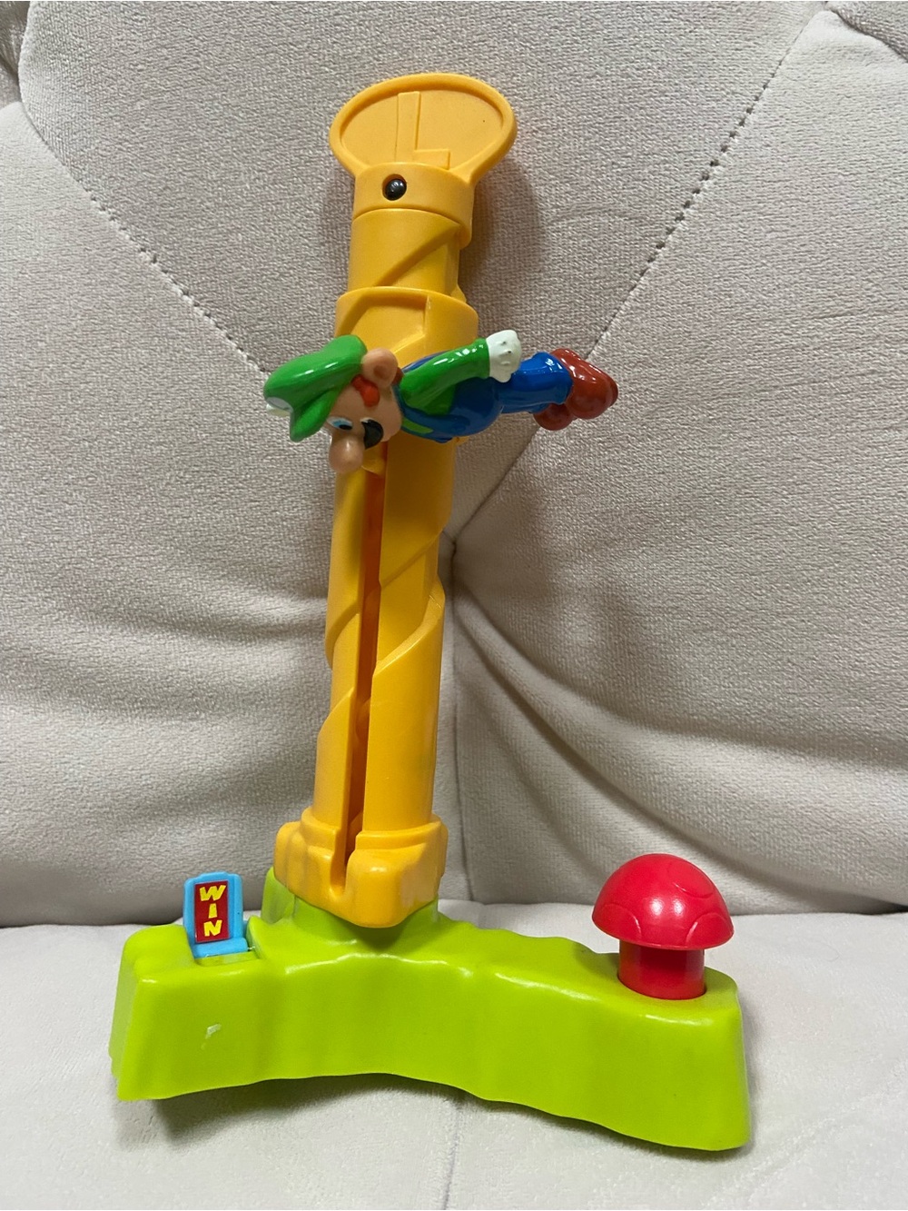 Nintendo 2002 Mario Luigi Boo Burger King Yellow Spin Toy 8'' Tested Kids Club